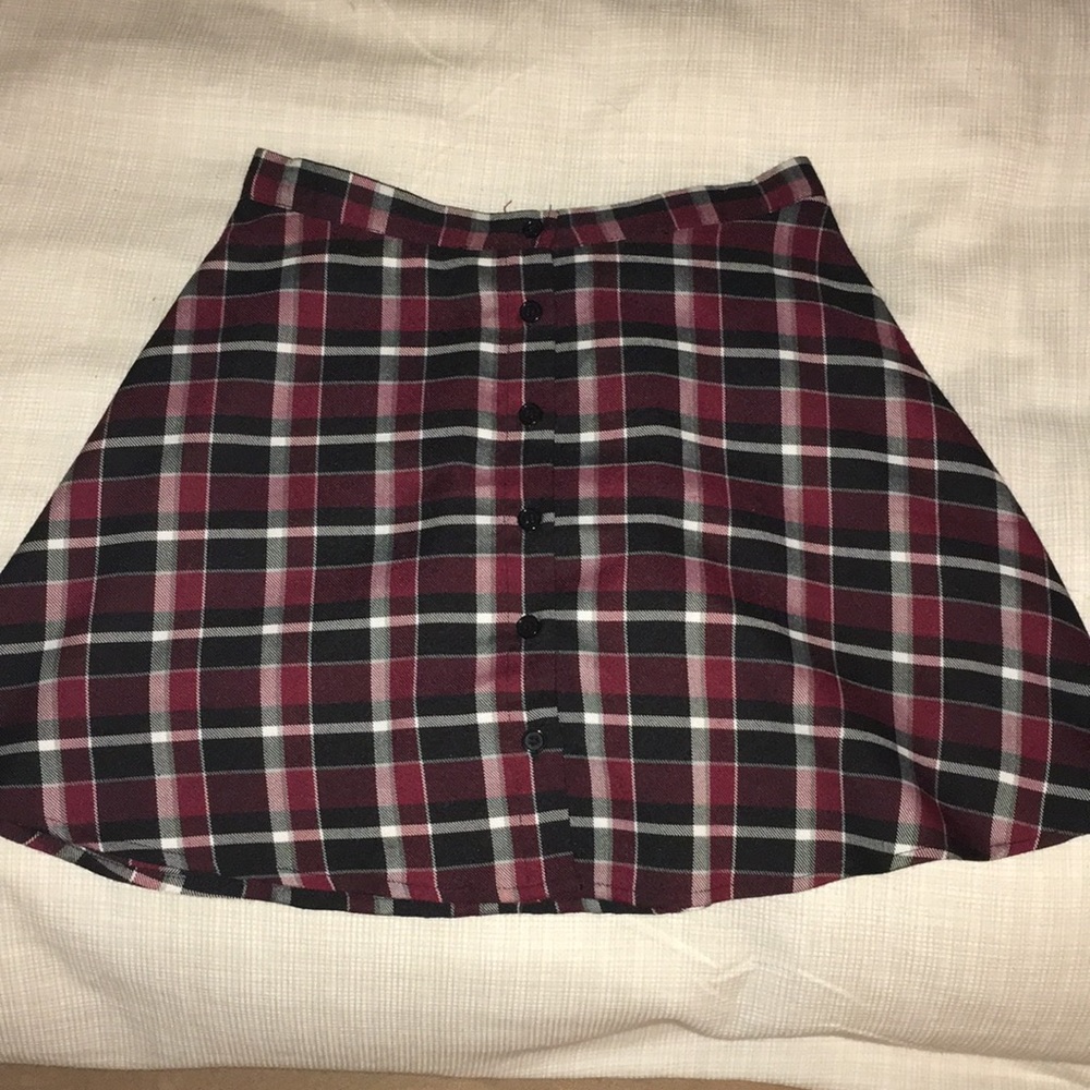 Plaid mini skirt